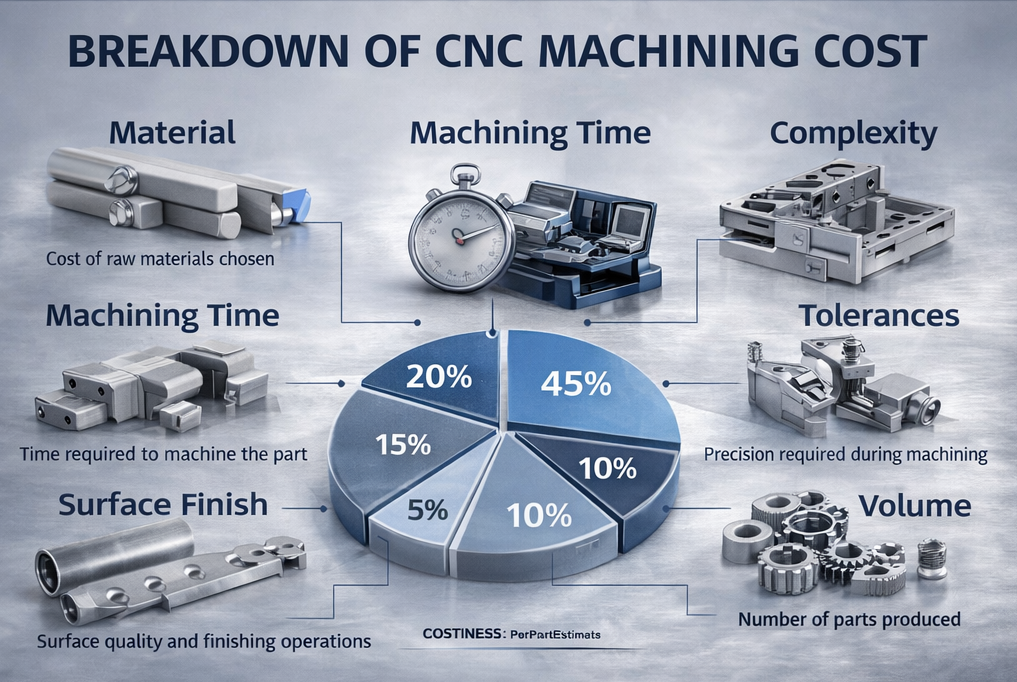 CNC Cost Breakdown Diagram debaolong