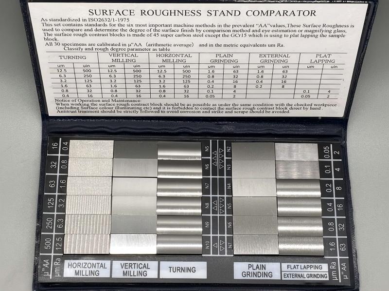 cnc machining surface finish ra comparison chart