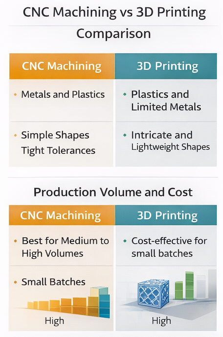 Manufacturing Process Comparison Chart