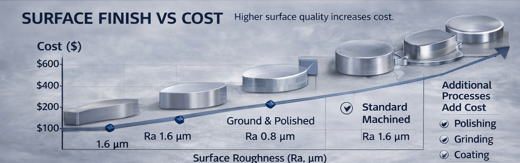 Surface Finish vs Cost Diagram