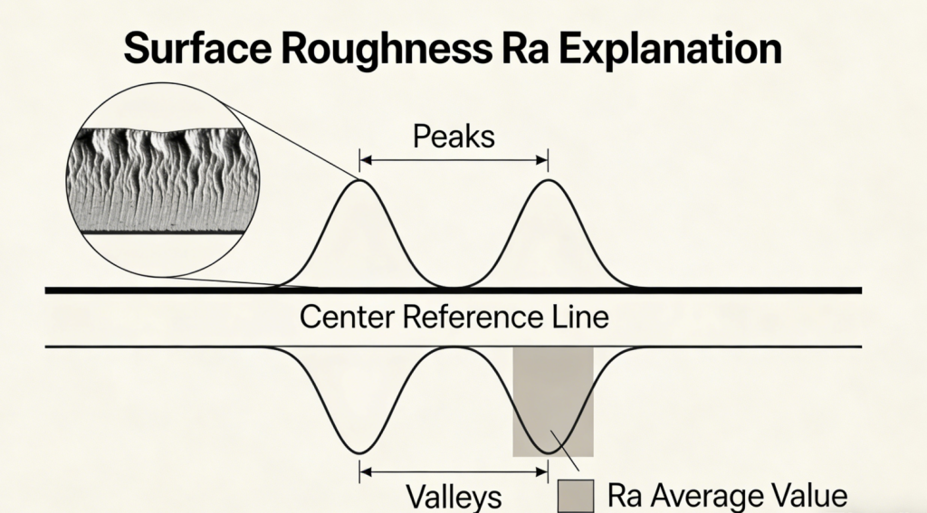 surface roughness ra diagram cnc machining profile explanation