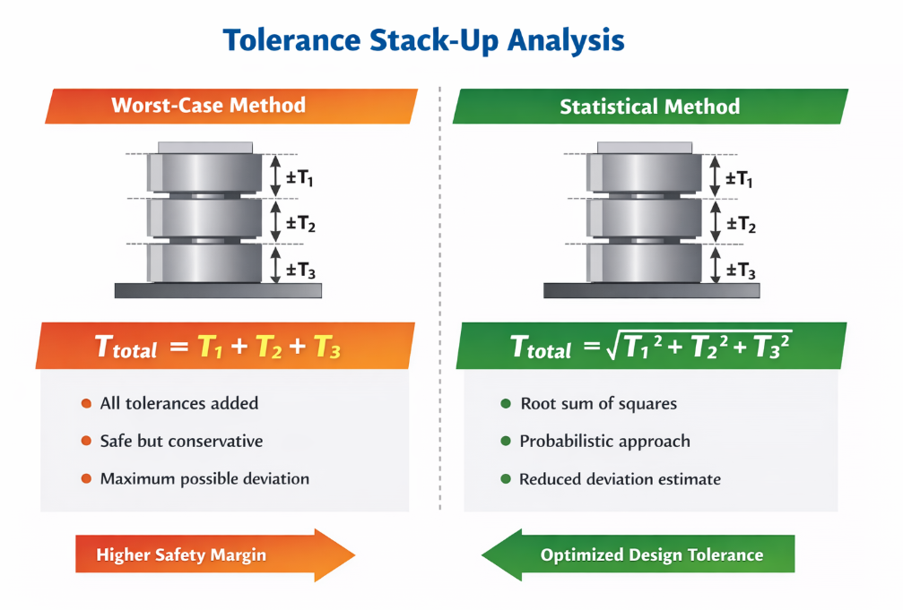tolerance stack up analysis diagram CNC tolerance control illustration