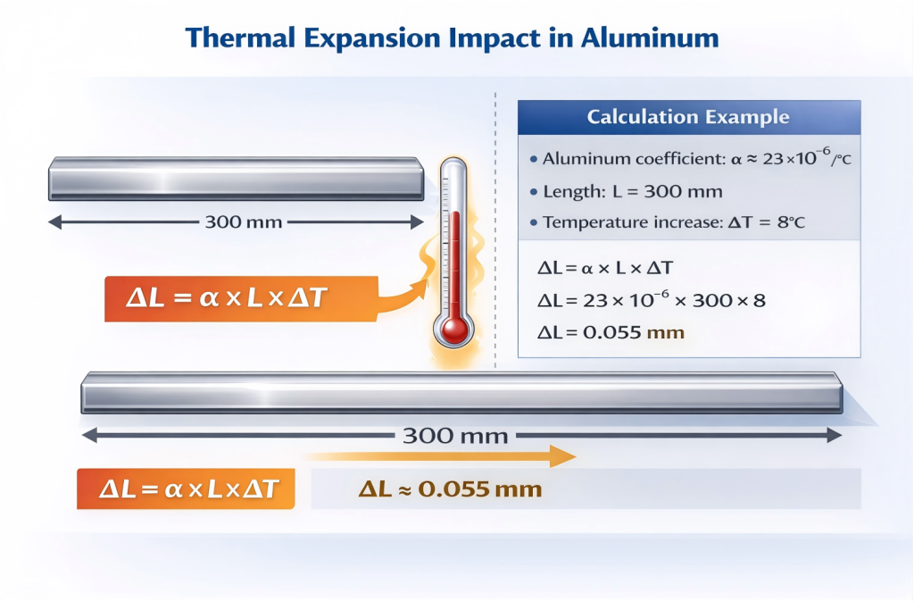 thermal expansion impact in aluminum