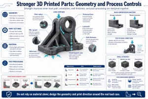 How to Make Stronger 3D Printed Parts: Geometry, Settings and Post-Processing