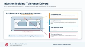 Injection Molding Tolerances: Shrinkage, Warpage and Tooling Control