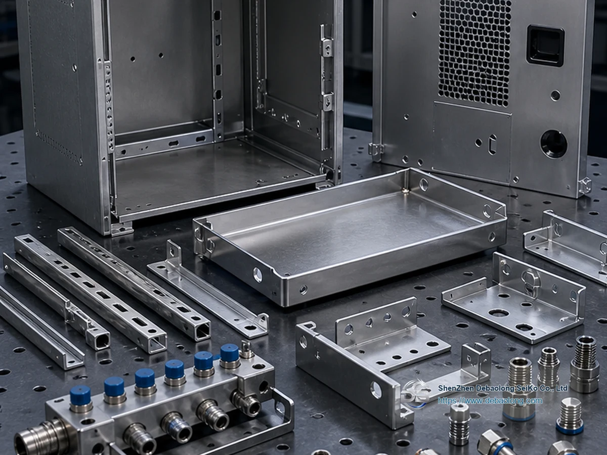 Manufacturing diagram of sheet metal liquid cooling cabinets showing coolant channels, O-ring groove sealing, material interfaces and tolerances.