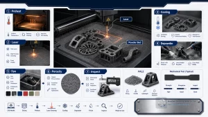 SLS 3D Printing Technology: Process and Nylon Materials