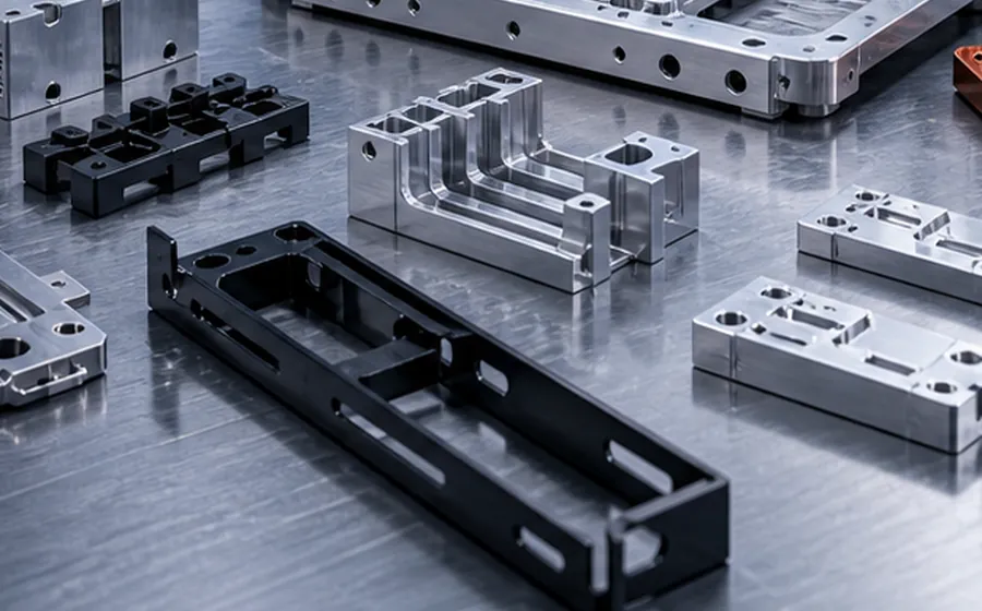 CNC machined brackets, spacers and mounting hardware for AI server assemblies.