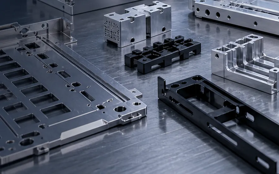 Prototype fixtures and validation parts for AI server hardware development.