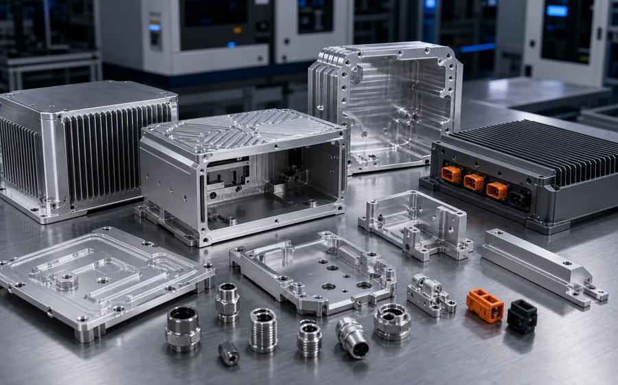 Precision machined heat sink components for power electronics and energy storage systems.