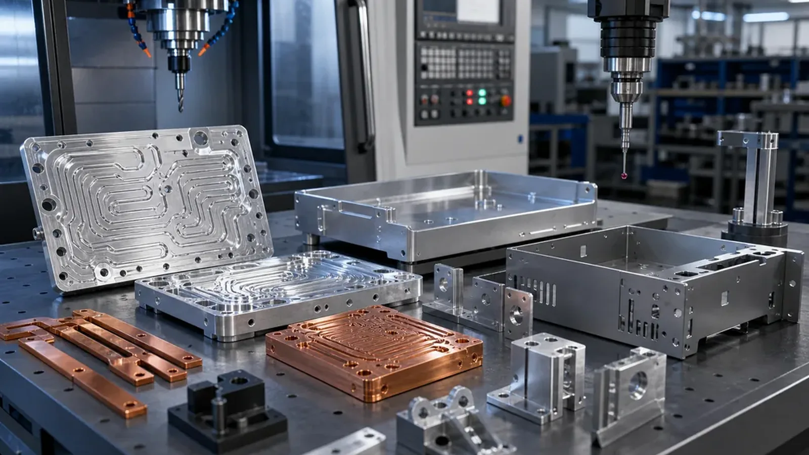 Prototype fixtures, CNC parts and 3D printed test components for energy storage hardware development.