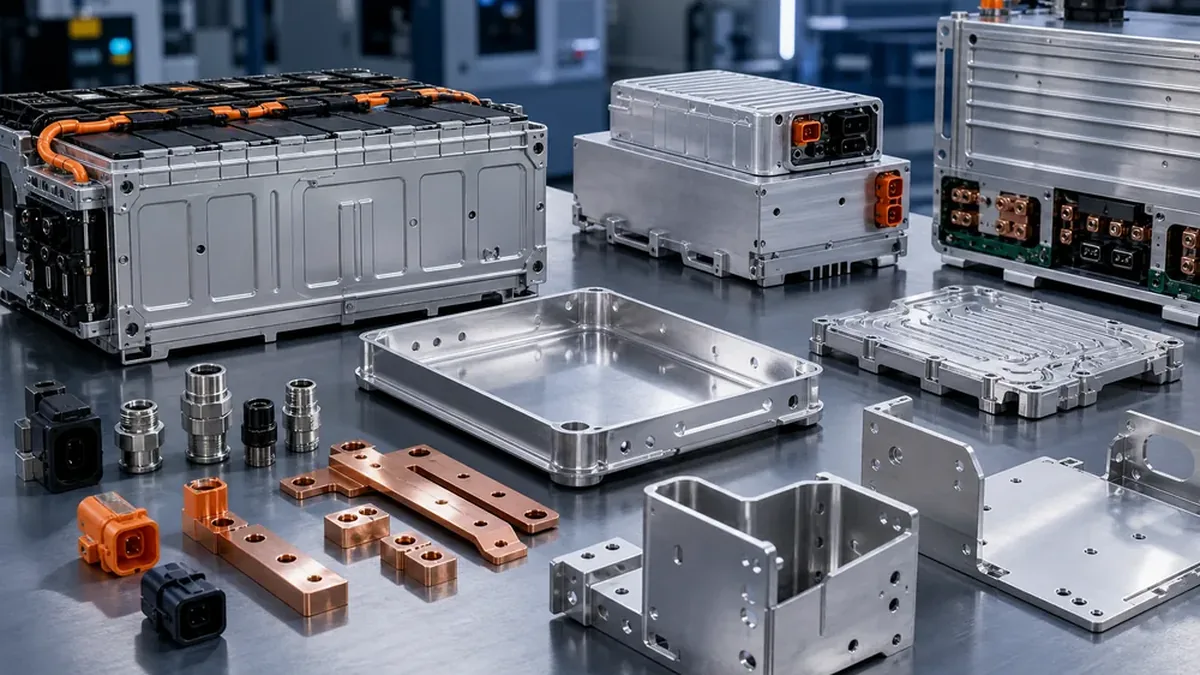 3D printed validation parts, CNC fixture blocks and assembly checking fixtures for energy storage hardware.