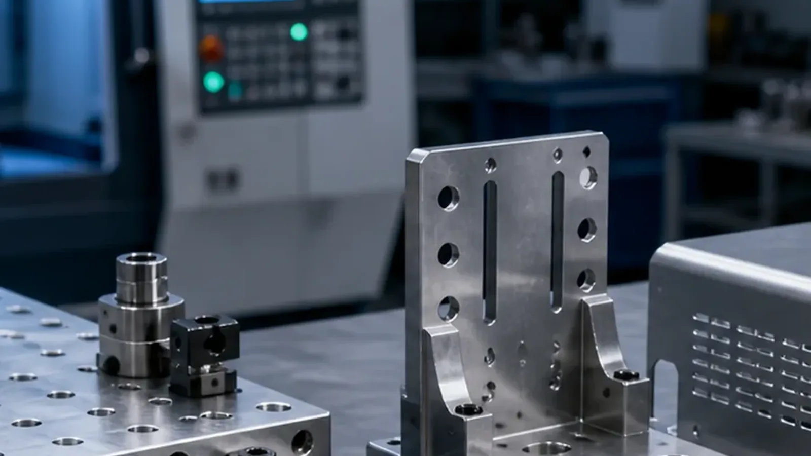 Jigs and Positioning Parts for Assembly and Inspection Workflows featured image showing precision manufactured components.