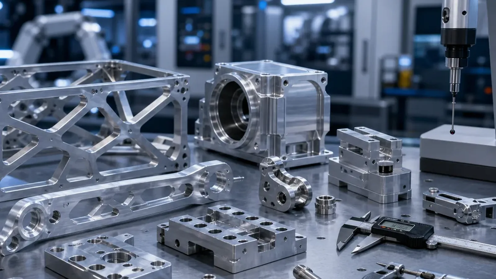 Materials and Surface Finishing for Aerospace and UAV Components featured image showing precision manufactured components.