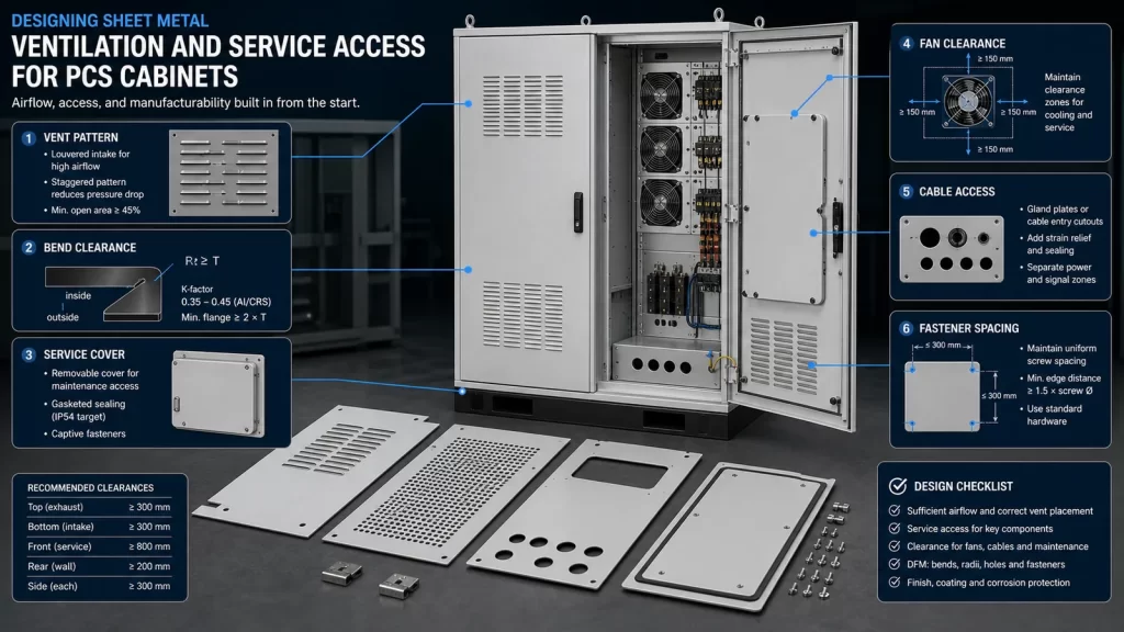Designing Sheet Metal Ventilation and Service Access for PCS Cabinets manufacturing guide featured image